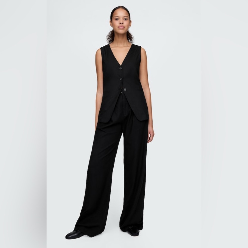 Gap 365 High Rise Linen-Blend Trousers